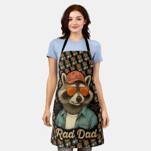 Rad Dad Funny Happy Father's Day Vintage Apron