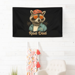 Rad Dad Funny Happy Father's Day Vintage Banner