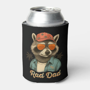 Rad Dad Funny Happy Father's Day Vintage Can Cooler