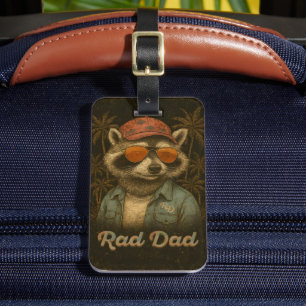 Rad Dad Funny Happy Father's Day Vintage Luggage Tag