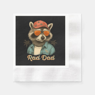 Rad Dad Funny Happy Father's Day Vintage Napkin