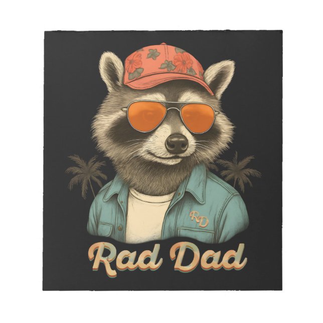 Rad Dad Funny Happy Father's Day Vintage Notepad (Front)