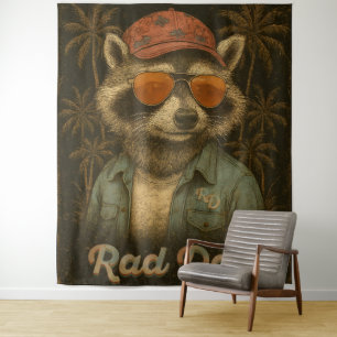 Rad Dad Funny Happy Father's Day Vintage Tapestry