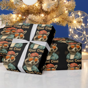 Rad Dad Funny Happy Father's Day Vintage Wrapping Paper