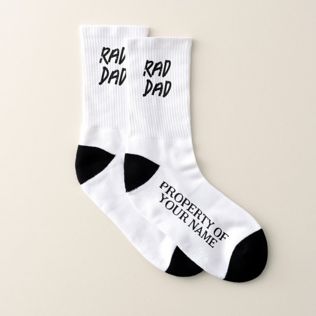 Rad Dad funny sport socks gift for cool father (Pair)
