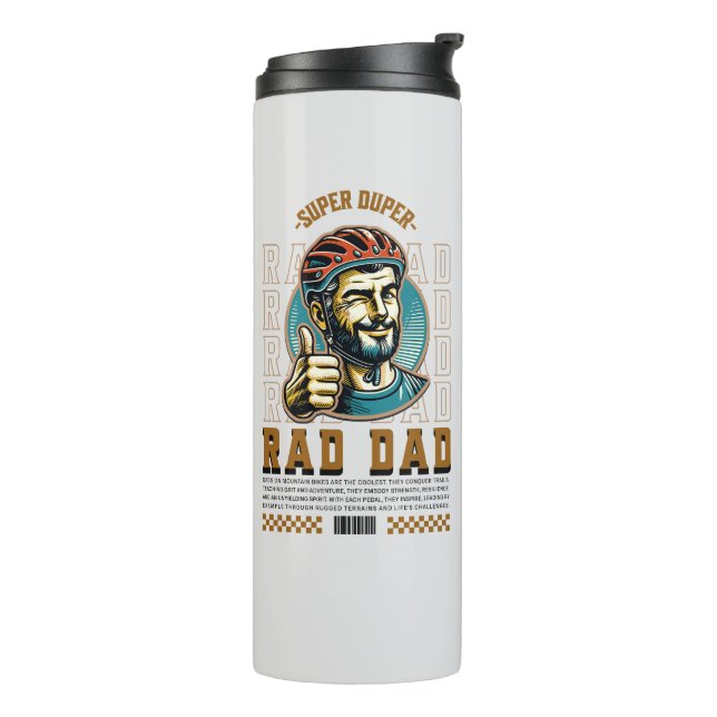 RAD DAD Mountain Biking Dad –Thermal Tumbler (Rotated Left)