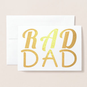 RAD DAD Real Gold Foil Custom Text Card