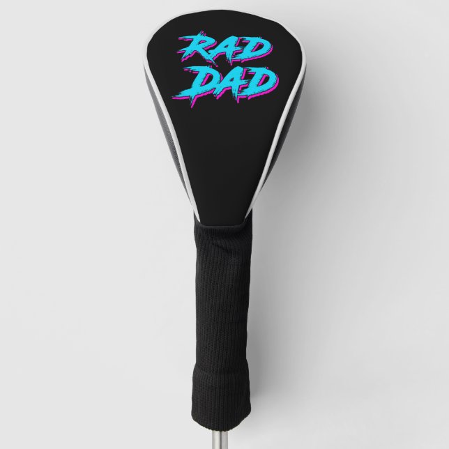 Rad Dad Retro 80's Golf Head Cover (Front)