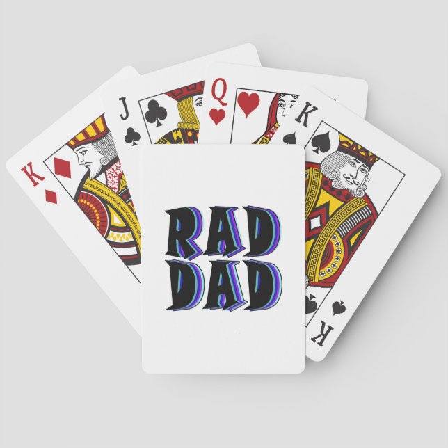 Rad Dad Retro Playing Cards (Back)