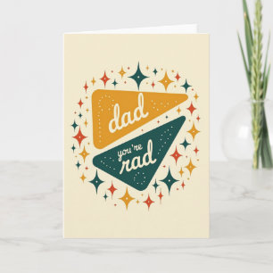 Rad Dad Retro Starburst Card