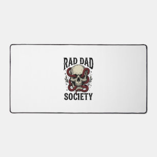 Rad Dad Society Vintage Skull Snake Shirt Design_1 Desk Mat