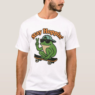 Rad Frog on a Skateboard T-Shirt Chill Vibes Only