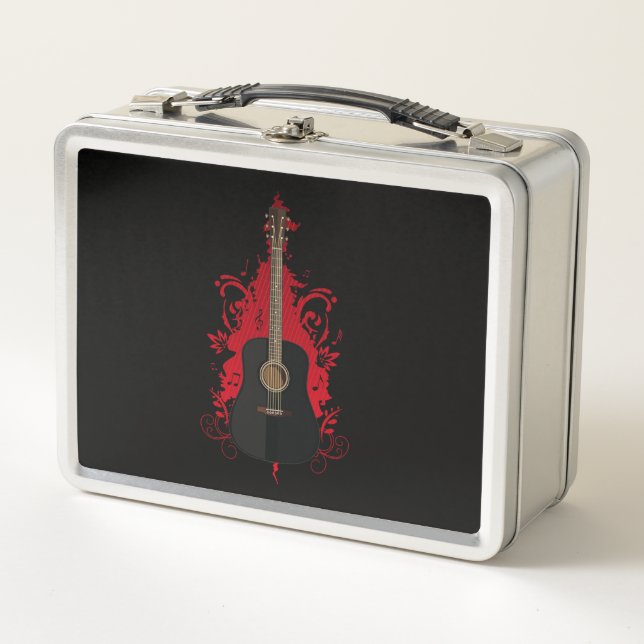 Rad Guitar Metal Lunch Box (Front)