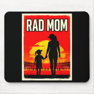 Rad mum mother and daughter soccer mum sunset  mouse pad