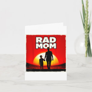 Rad mum mother and son soccer mum sunset  card