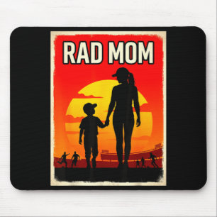 Rad mum mother and son soccer mum sunset  mouse pad