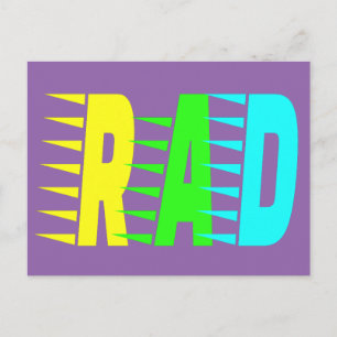 RAD Neon Colours Postcard
