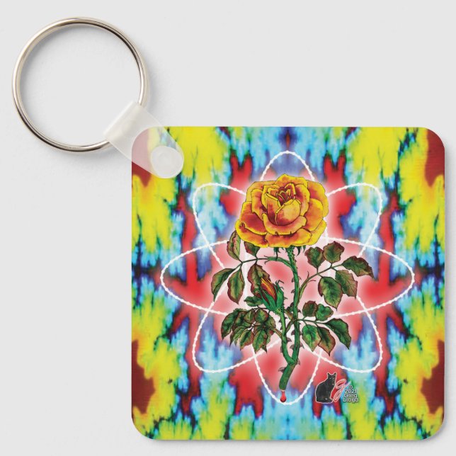 Rad Rad Rose  Keychain (Front)