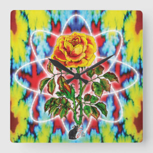 Rad Rad Rose Wall Clock
