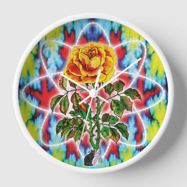 Rad Rad Rose Wall Clock (Front)