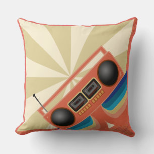 Rad Retro Boombox Radio Cushion