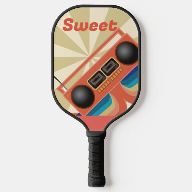 Rad Retro Boombox Radio Pickleball Paddle (Front)