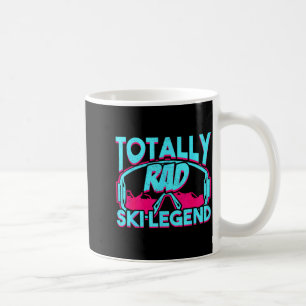 Rad ski legend retro vintage 80s 90s skiing outfit coffee mug