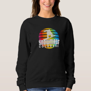 Rad Snowboard Retro Sun Snowboarder Snowmass Colou Sweatshirt