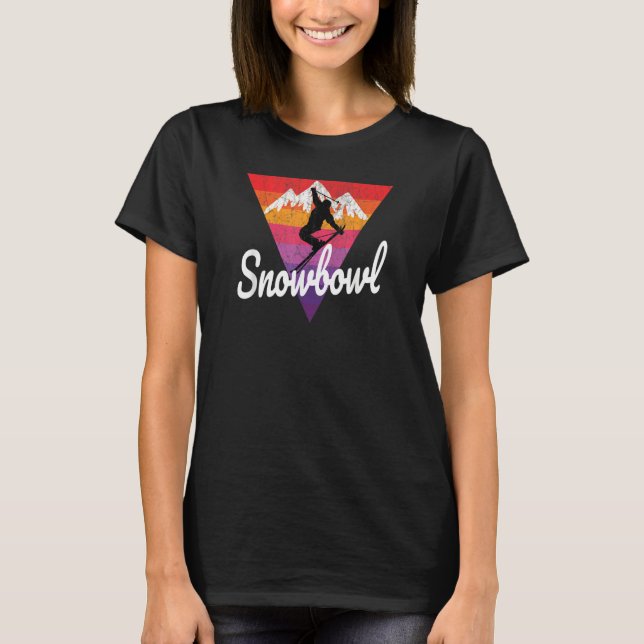 Rad Snowbowl Arizona 80s 90s Era Skier Snowbowl Re T-Shirt (Front)