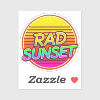 Rad Sunset Retro Sticker