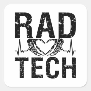 Rad Tech Medicine Technologist Xray Radiology Tech Square Sticker