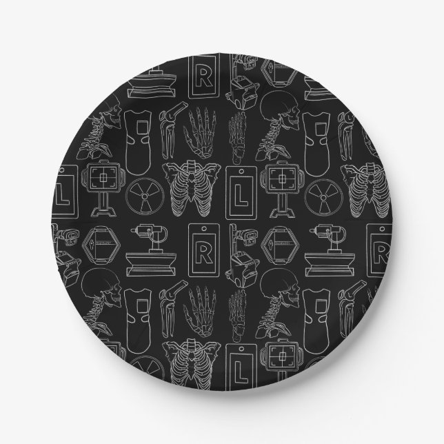Rad Tech Party, Radiology Week, Radiology, Imaging Paper Plate (Front)