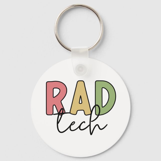 Rad Tech Radiologic Technologist Radiology Key Ring (Front)