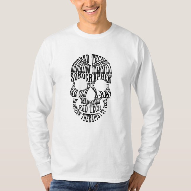 Rad Tech Skull Technologist Xray Radiology Tech T-Shirt (Front)