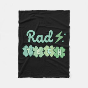 Rad Tech St Patricks Day Xray Irish Lucky Radiolog Fleece Blanket