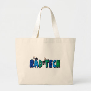 Rad Tech With Stick People and Xrays Design Large Tote Bag