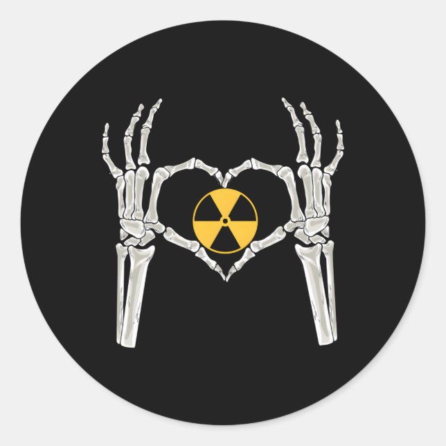 Rad Tech X Ray Skeleton Radiology Student Technica Classic Round Sticker (Front)