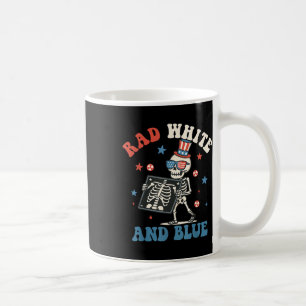Rad White And Blue Skeleton Radiology Patriotic Coffee Mug