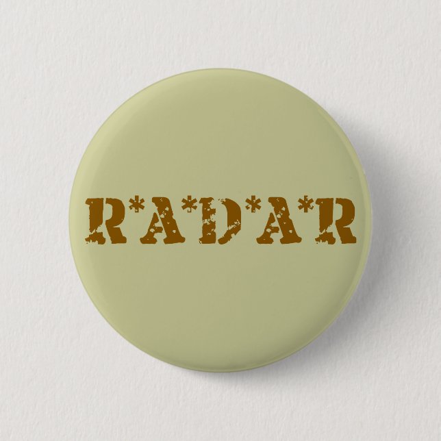 Radar 6 Cm Round Badge (Front)