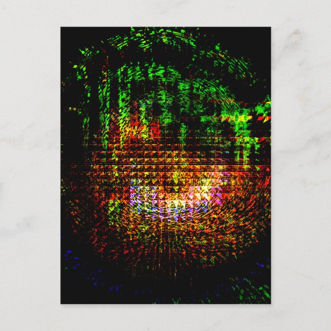 radar kaleidoscope pattern postcard (Front)