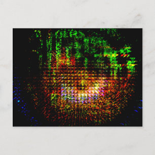 radar kaleidoscope pattern postcard