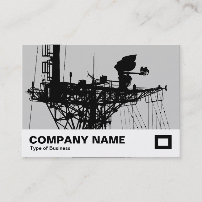 Radar Mast - Light Grey Business Card (Front)