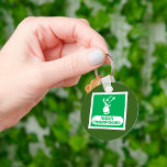 Radar Transponder Keychain<br><div class="desc">This design is a radar transponder. The sign is a radar transponder in white on a green background. This radar transponder design looks great on this Keychain</div>