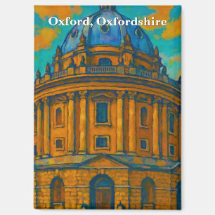 Radcliffe Camera in Oxford Gouache Painting Magnet