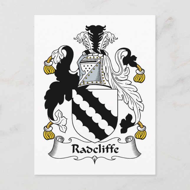 Radcliffe Family Crest Postcard (Front)