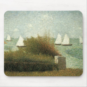 Rade de Grandcamp by Georges Seurat, Vintage Art Mouse Pad