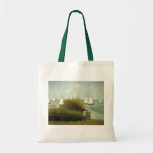 Rade de Grandcamp by Georges Seurat, Vintage Art Tote Bag