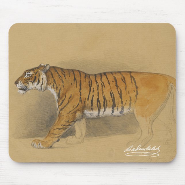 Raden Saleh® Mouse Pad 'Walking Javanese Tiger' (Front)