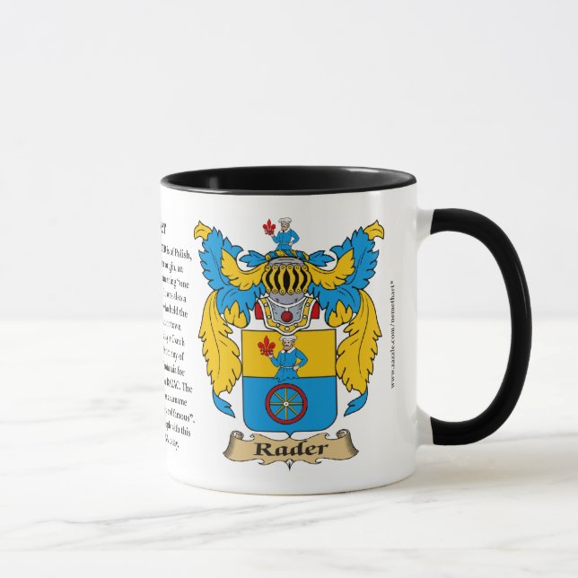 Rader Family Coat of Arms Mug (Right)