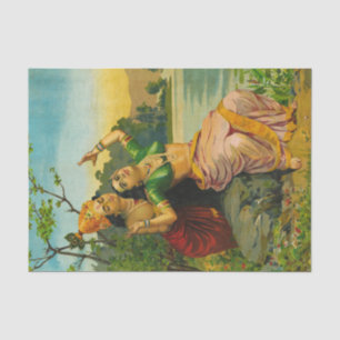 Radha Bilas by Raja Ravi Varma Tissue Paper